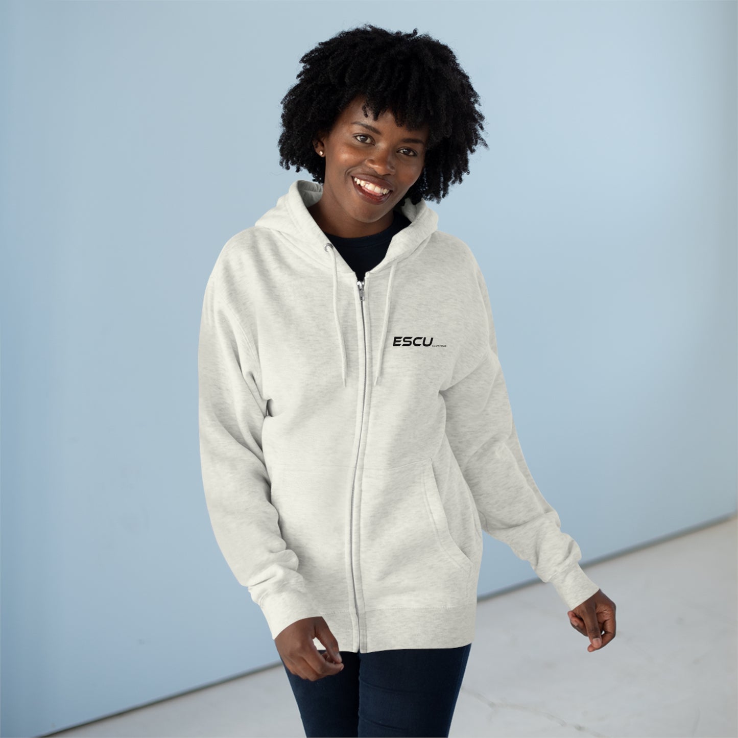 ESCU Clothing Unisex Zip Hoodie